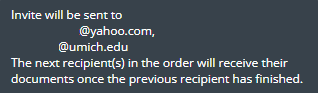 Send Invites to First Recipients dialog box